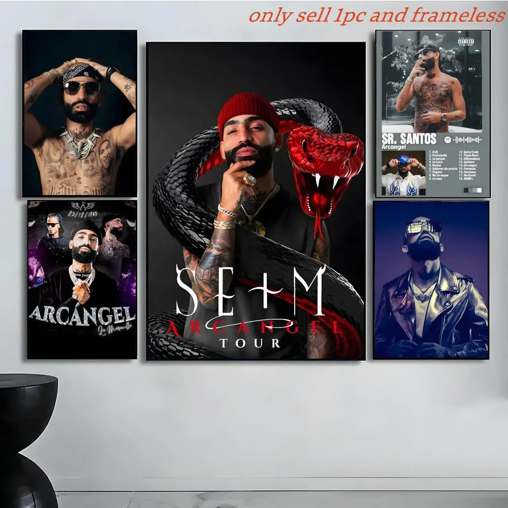 Rock Music Reggae Rapper A-Arcangel Poster Poster painting with prints Home bedroom living room decoration gift