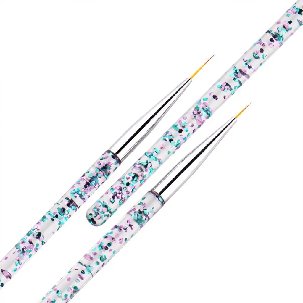 

Набор кистей для нейл-арта с пластиковыми нескользящими ручками для детализации, аксессуары и украшения для салонов красоты