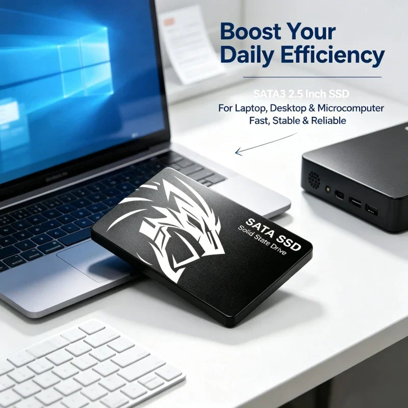 2.5 Inch SATA3 SSD 500GB 1TB 2TB 4TB Internal Solid State Drive High Speed SATA III SSD for Desktop Laptop PC Upgrade Storage