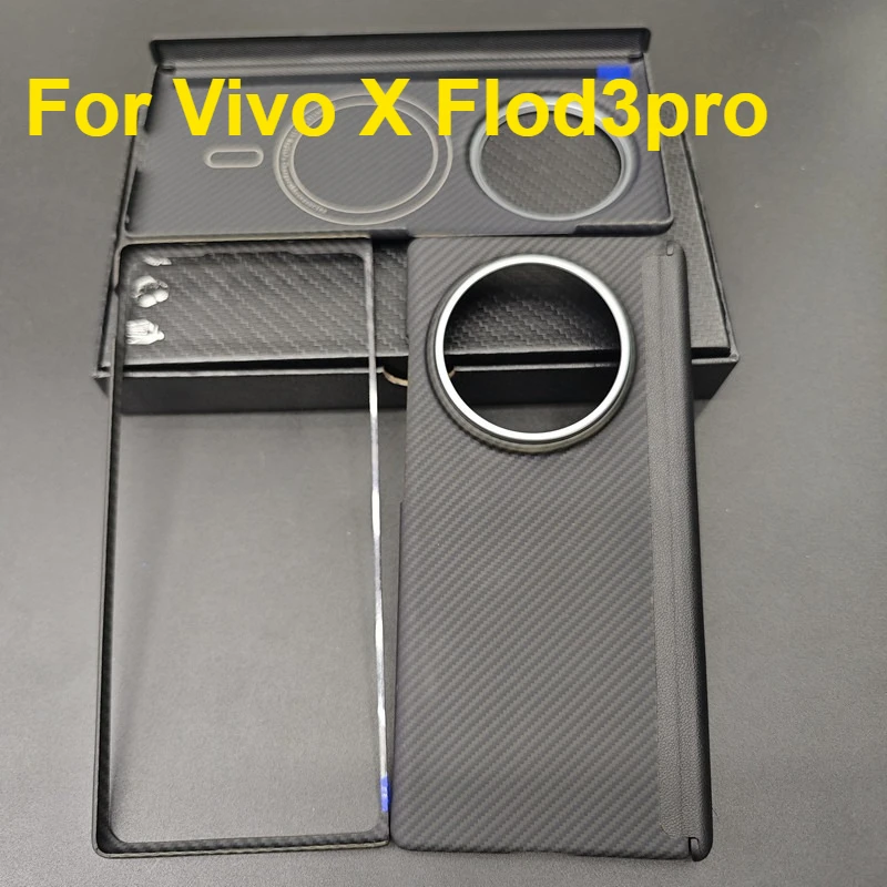 

Магнитный чехол для Vivo X Flod 3Pro, чехол из углеродного волокна, противоударный ультратонкий легкий защитный чехол из арамидного волокна