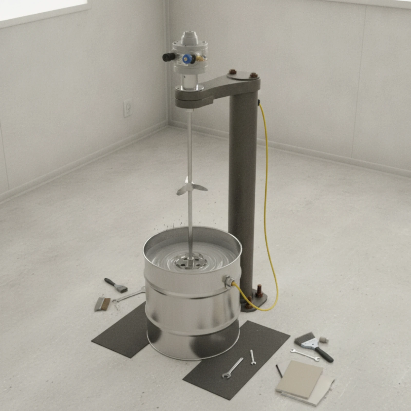 Pneumatic Mixer Sturdy Pneumatic Agitator Industrial Agitator Reliable Paint Stirring Machine Low Vibration
