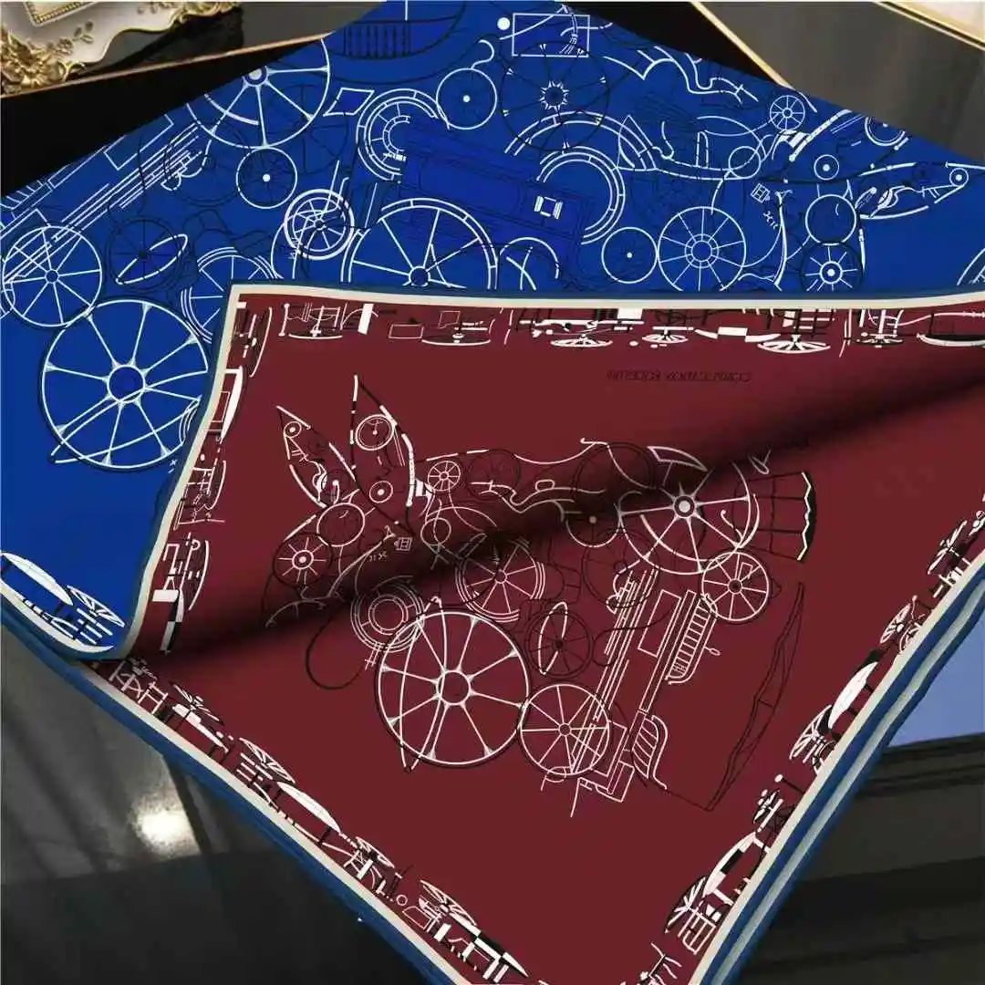 Double Sided Luxury Designer Twill Silk Scarf 90cm Women Herms Rolled Scarfs Shawls Bag Belt Decorate Lady Christmas Gift