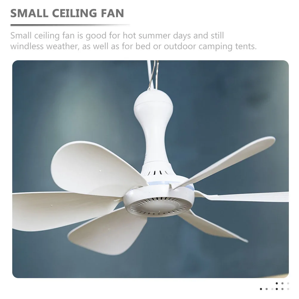 

1 set USB Ceiling Portable Rechargeable Plastic Fan for Tent Camping Outdoor Dorm Lightweight Summer Fan Good Airflow
