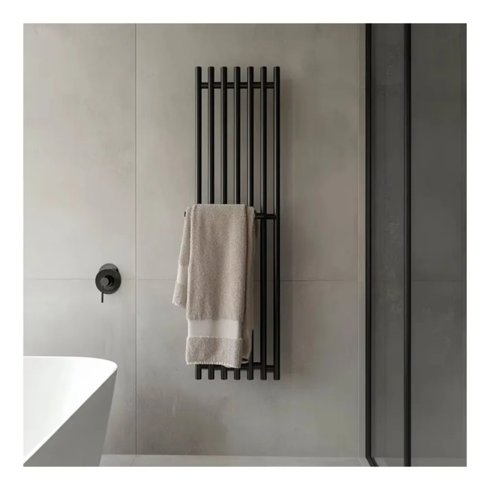 Bathroom Wall Mounted Towel Heater Radiator Quick Heating Towel Rack Black Heated Towel Rack Heater