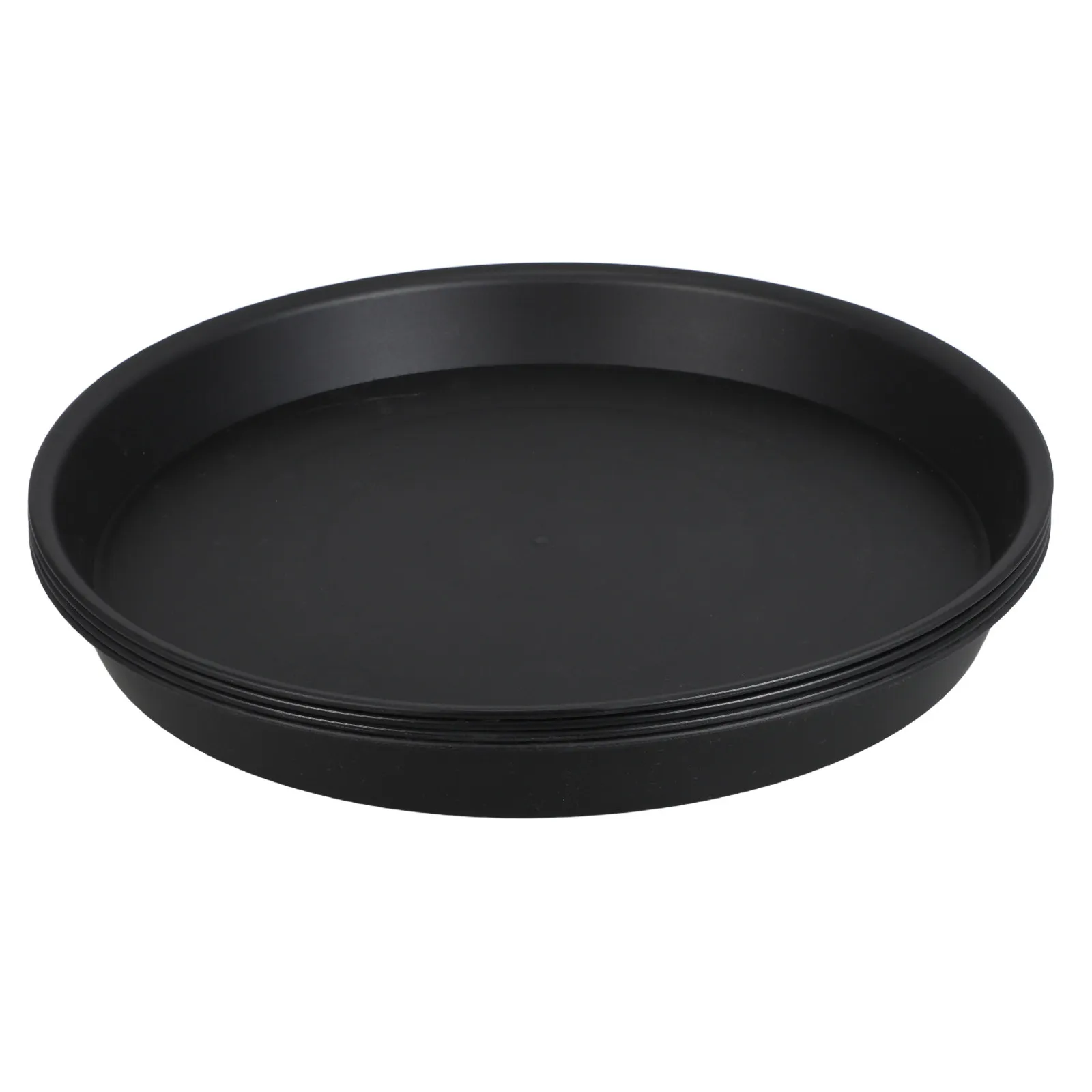 4Pcs Flower Planter Saucers Black Plastic Round Drip Tray for Indoor Plant Pots Planter Base Plates Flowerpot Drainage Trays