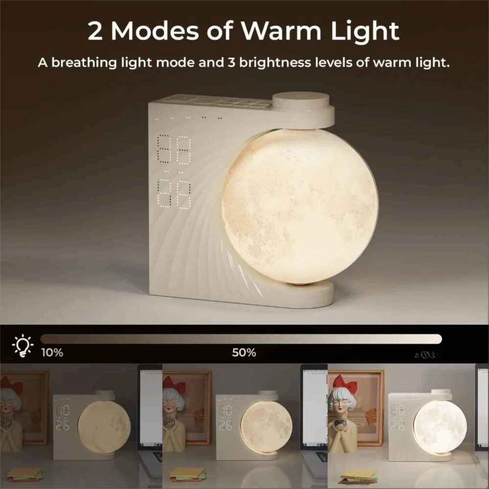 10 Light Effects Sunrise Alarm Clock 10 Sleep Nature Sounds 15 Ringtones Wake Up Light 12 Volume Control Adjustable