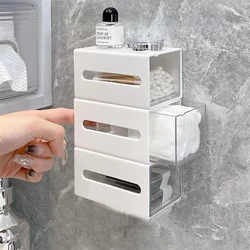 Cotton Swab Holder Wall Mounted Dispenser Organizer for Cotton Swabs, Dental Floss, Cotton Balls, Sea Clips, Hair Ties, Bathroom