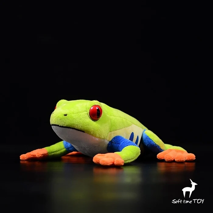 

Self-service shopping without customer service - Original simulation animal series red-eyed tree frog plush toy doll