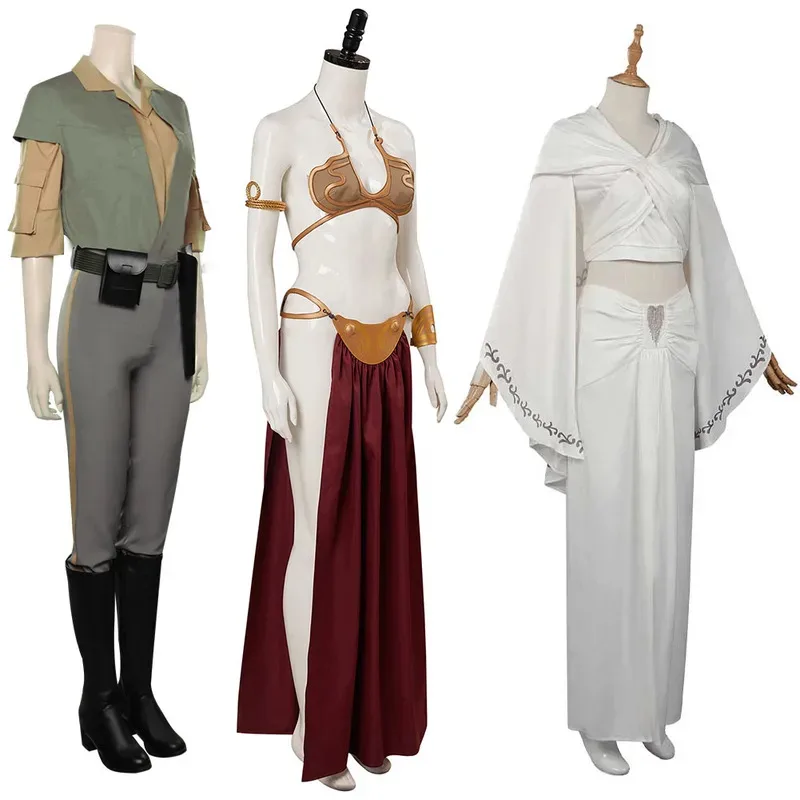 Последний джедай Лея Органа, женское платье для косплея, костюм для ролевых игр, наряды для взрослых женщин и девочек, карнавальный маскировочный костюм на Хэллоуин