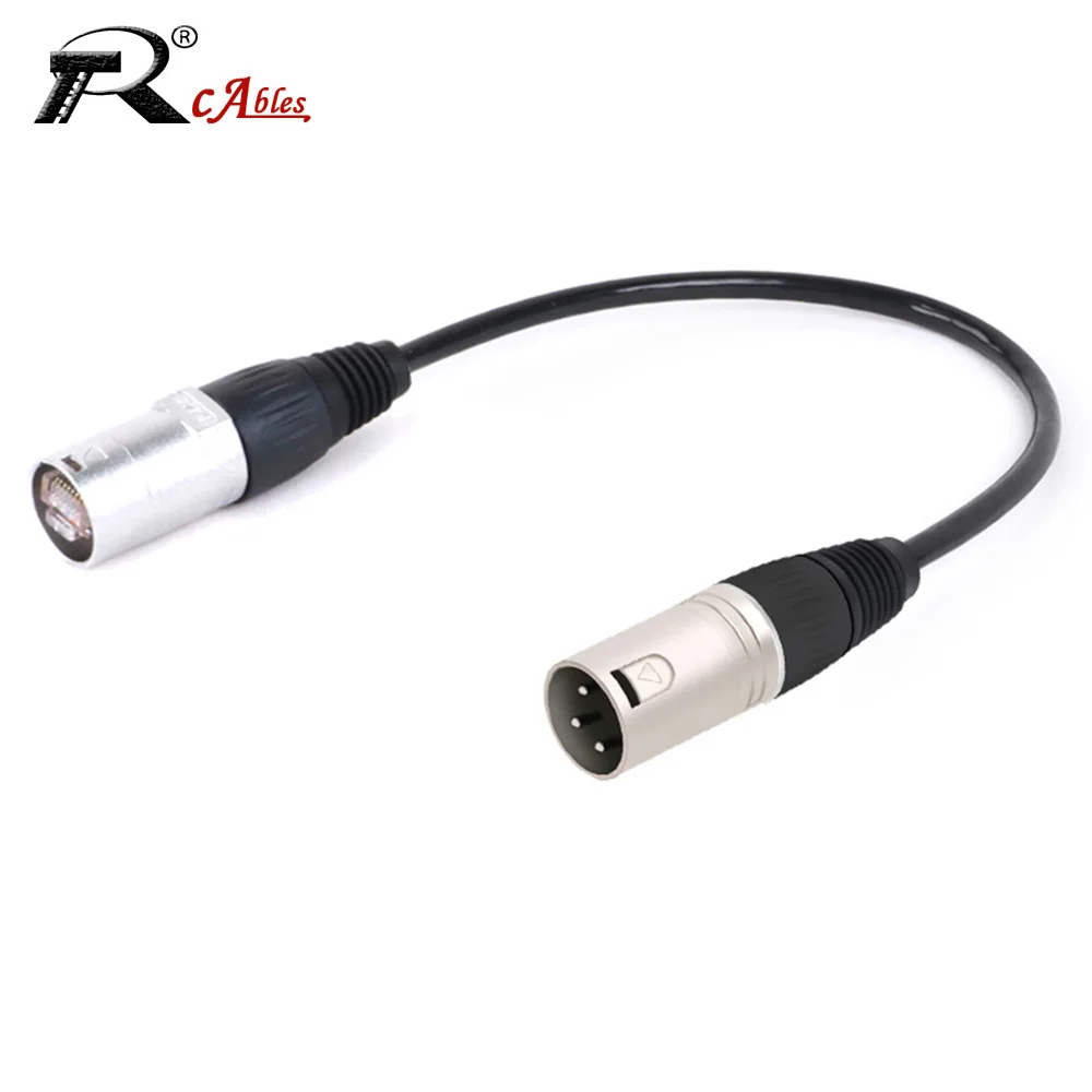 

XLR to RJ45 Cable,3Pin XLR Male to UTP RJ45 CAT5 Indoor&Outdoor Ethernet Adapter Extension Cord for Stage and Recording Studio