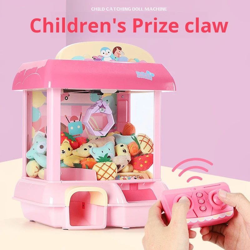STLF Children's Coin Operated Claw Machine Remote-controlled Candy Grabbing Machine Small  Doll Machine Birthday Gift