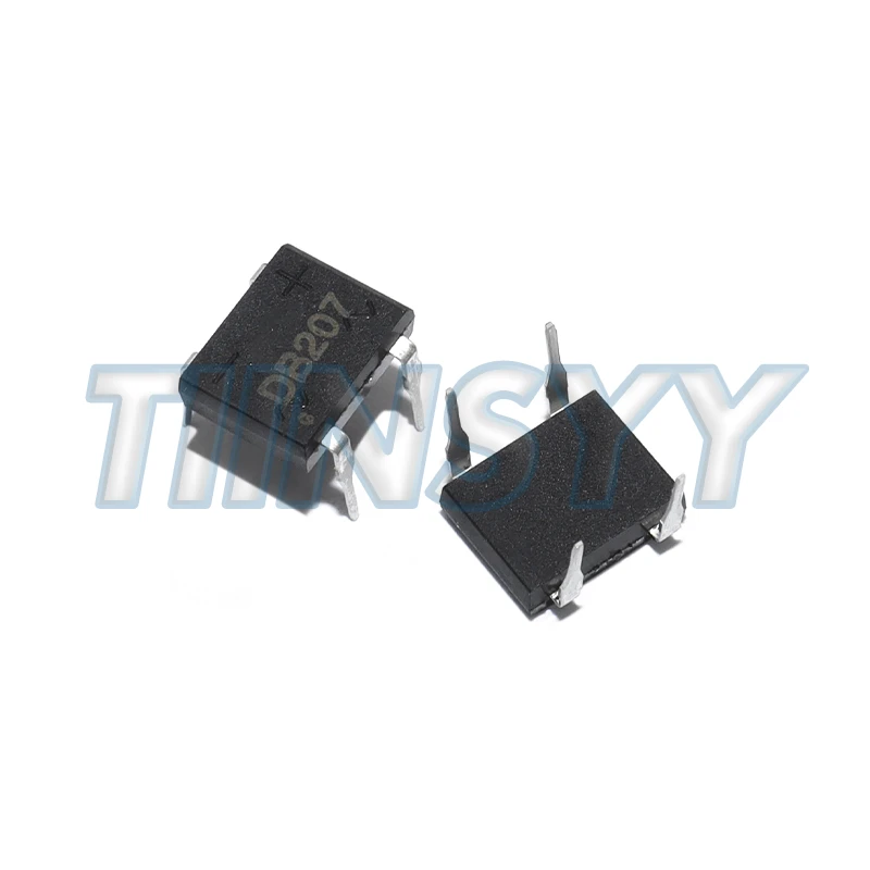 20PCS DB207 Bridge Rectifier DIP4 1000V 2A DB207S Power Diode Rectifiers Electronic Components IC