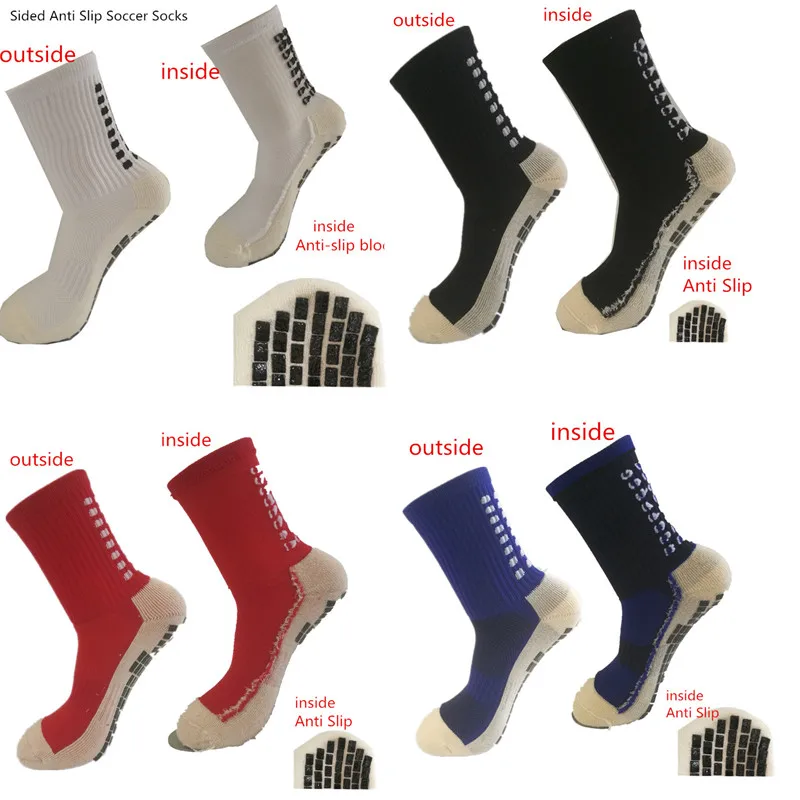 Double Sided Anti Slip Grip Socks Men Women Sport Football Soccer Socks