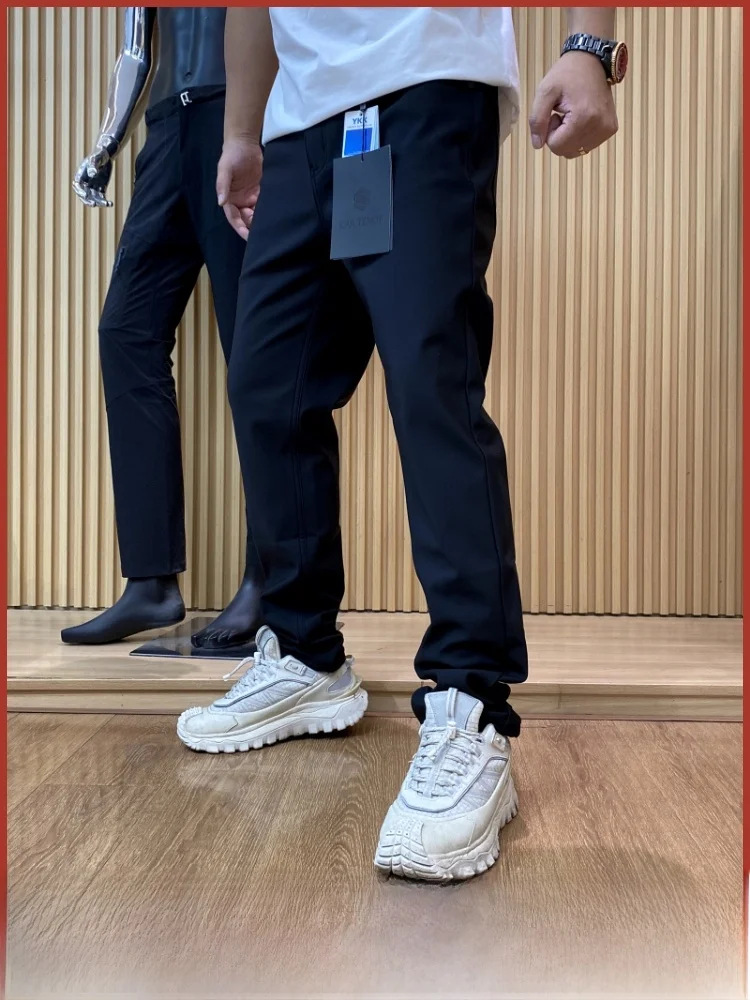 

Busin Casual Straight Leg Pants for Men Faionable All-Season Color Durable Non-Ironed Polyester Fiber