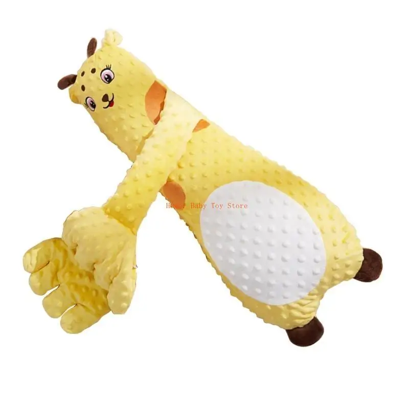 J0PF Infant Soothing Pillow Toy Lovely Cartoon Sleep Aid with/without Gentle Hand Beating and Music for Newborns and Baby