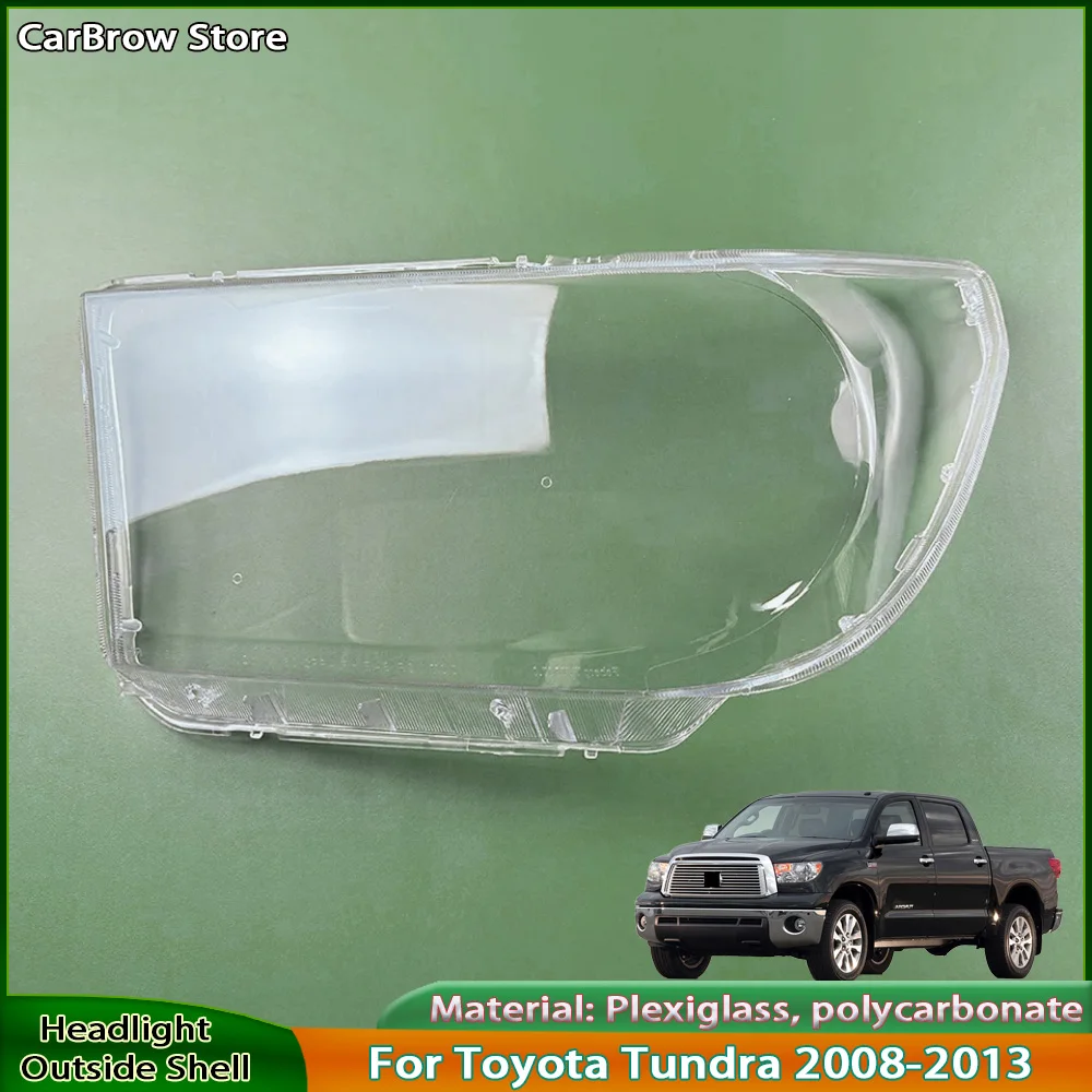 

Headlight Shell Lens Plexiglass For Toyota Tundra 2008 2009 2010 2011 2012 2013 Headlamp Cover Transparent Lampshade