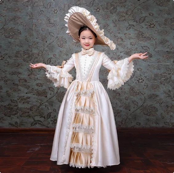 

Children's European Style Palace Retro Cosplay Dance Performance Costume