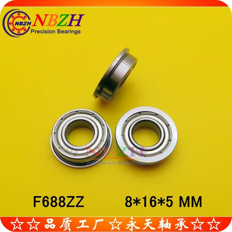 NBZH  50 pcs flange cup bearing SF688 F688ZZ F688-2RS 8*16*5 MM