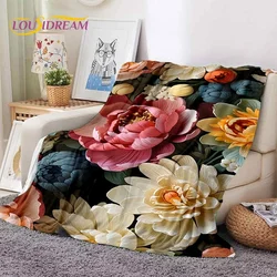Dream Sun Flowers Nordic Daisy Soft Flannel Blanket for Bed Bedroom Sofa Picnic,Throw Blanket for Cover Outdoor Leisure Nap Gift