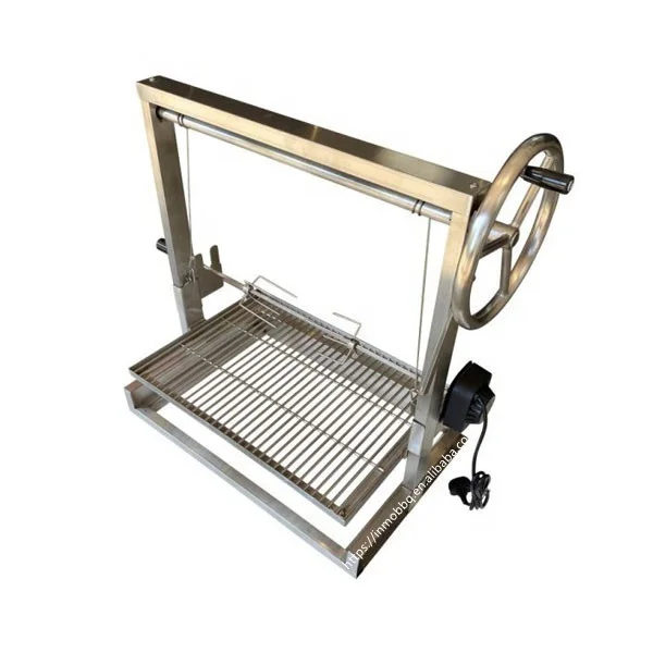 Kit de asador de barbacoa eléctrica residencial para parrilla argentina con altura ajustable