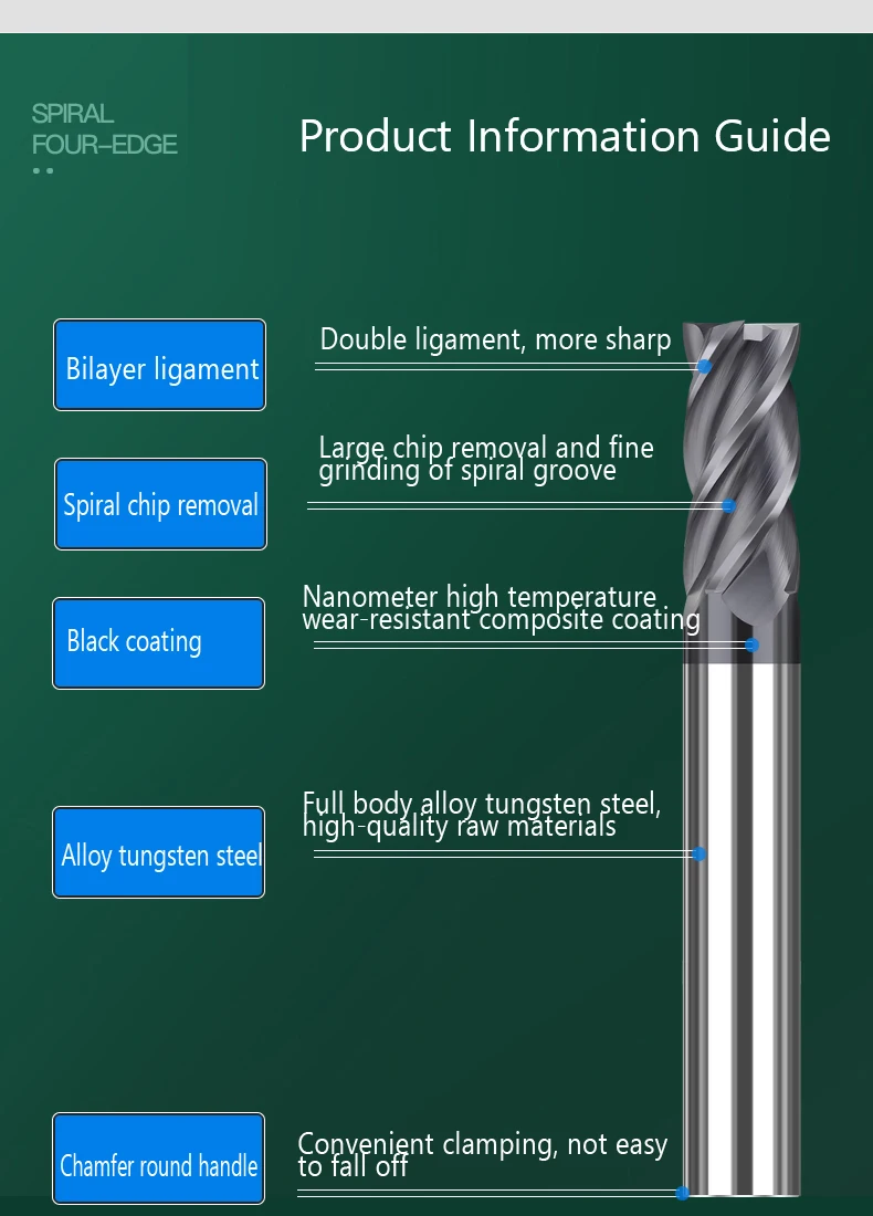 Carbide End Mill 1/8 1/2 3/16 1/4 3/8 Micro Grain Carbide End Mill for Alloy Steels Hardened Steels 4 Flute Inch Cutter Tools