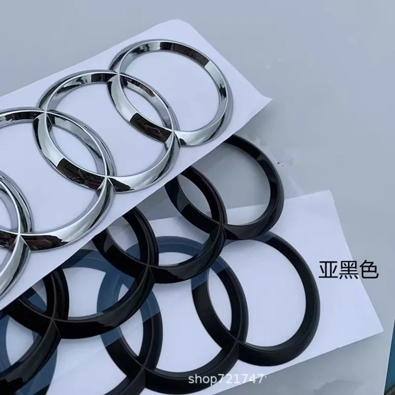 

4-кольцо ABS автомобильный капот передний капот гриль задний багажник эмблема для AUDI логотип значок наклейка наклейка для A3 A4 A5 A6 A7 Q2 Q3 Q5 Q8 TT