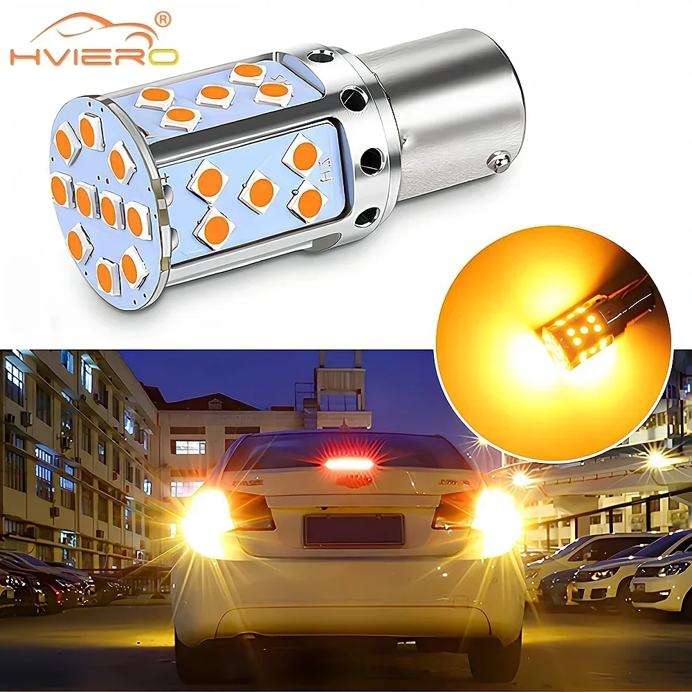 1PCS P21W LED 1156 BA15S PY21W BAU15S 35SMD Bulb Canbus Free Auto License Plate Lights Car Turn Signal Light Reverse Lamp Modify