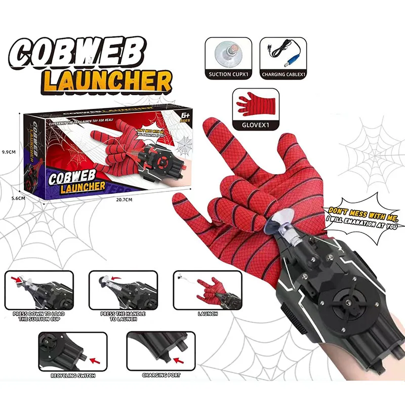 New Spider Man Cobweb Launcher Toys Spiderman Web Shooters Cosplay Model ML Legends Webshooter Gloves Accessories Gift for Kids view 2