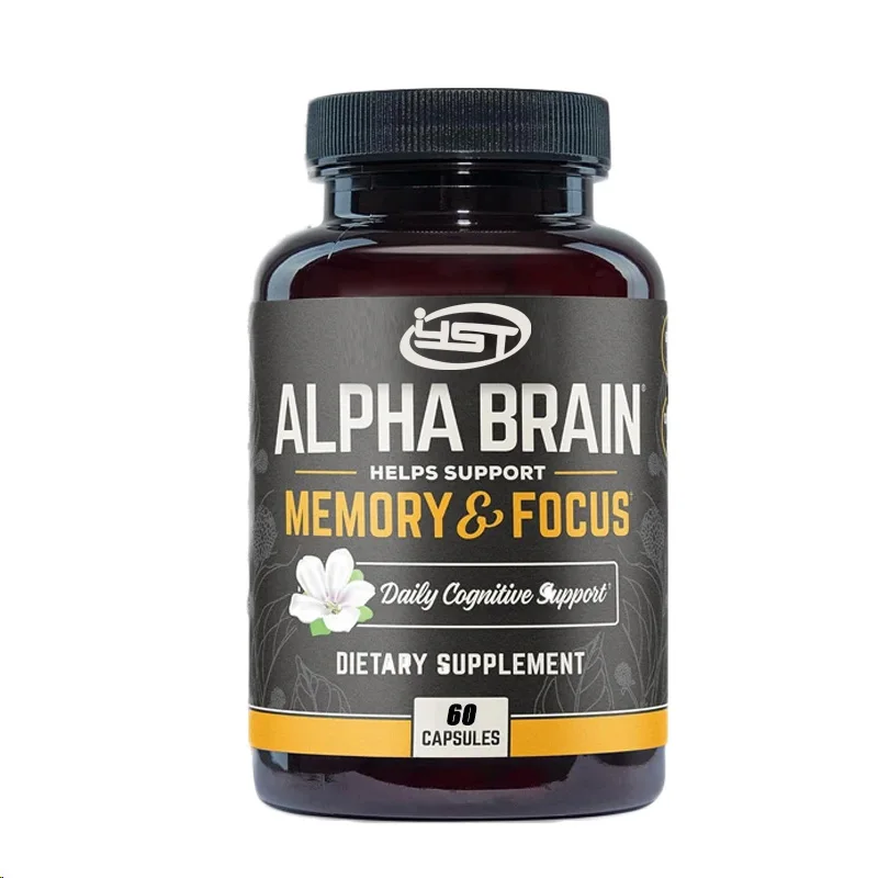 Alpha Brain60 высококачественные добавки для мозга-головоломки — фокус, концентрация и память — Alpha GPC, L-ананиин и поддельный Purslane