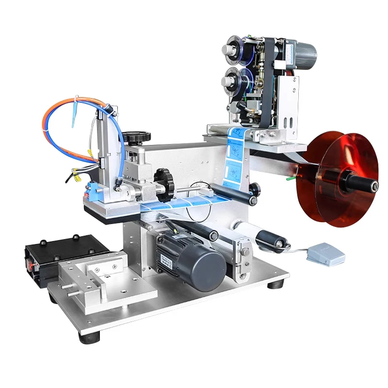 MT-60 Flat Labeling Machine Automatic Small Flat Self-Adhesive Labeling Machine Square Bottle, Flat Bottle, Paper Box, Card, Pla