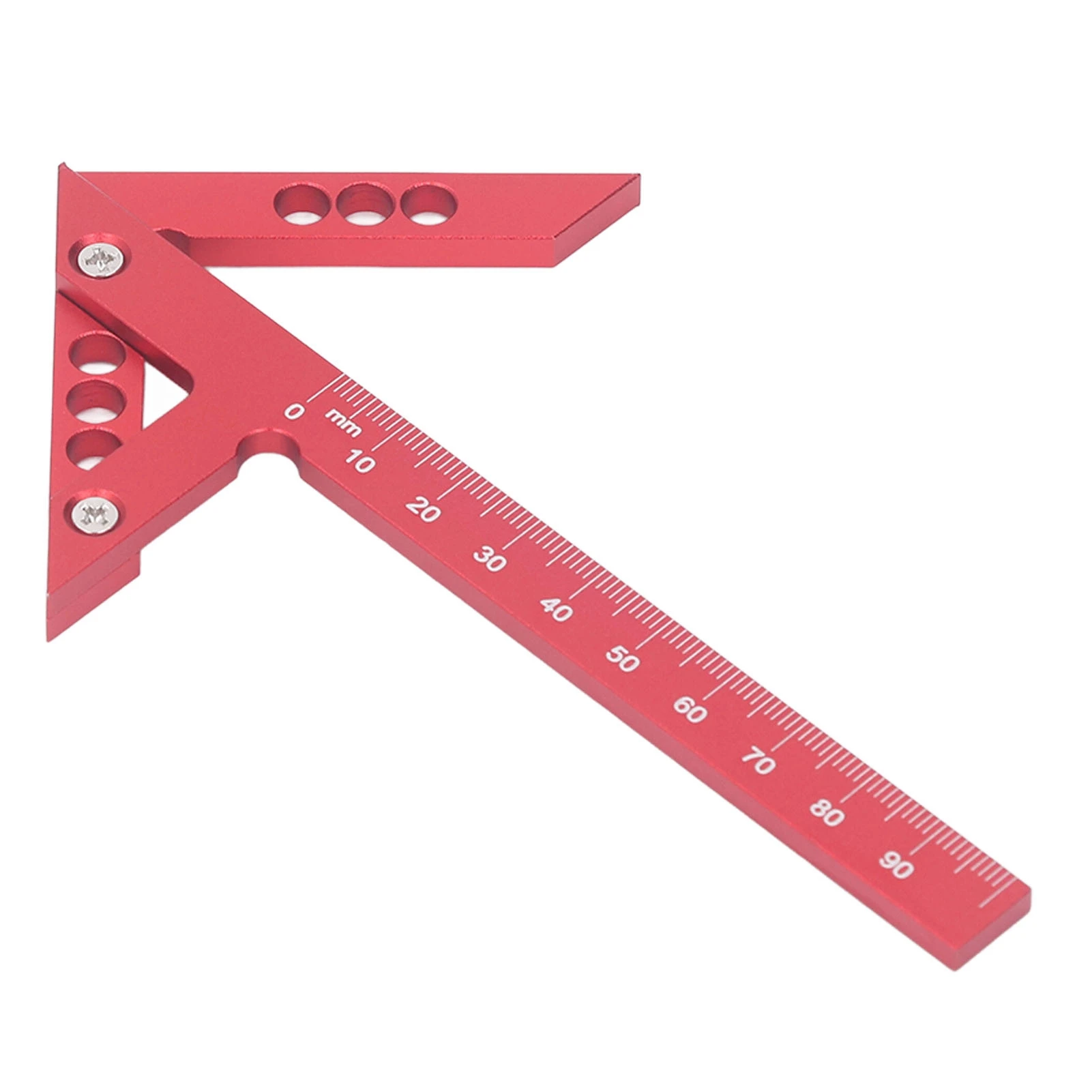 Aluminum Alloy Center Marking Device 45 Degree Angle Woodworking Measuring Ruler For Drawing Centerlines In Woodworking Work