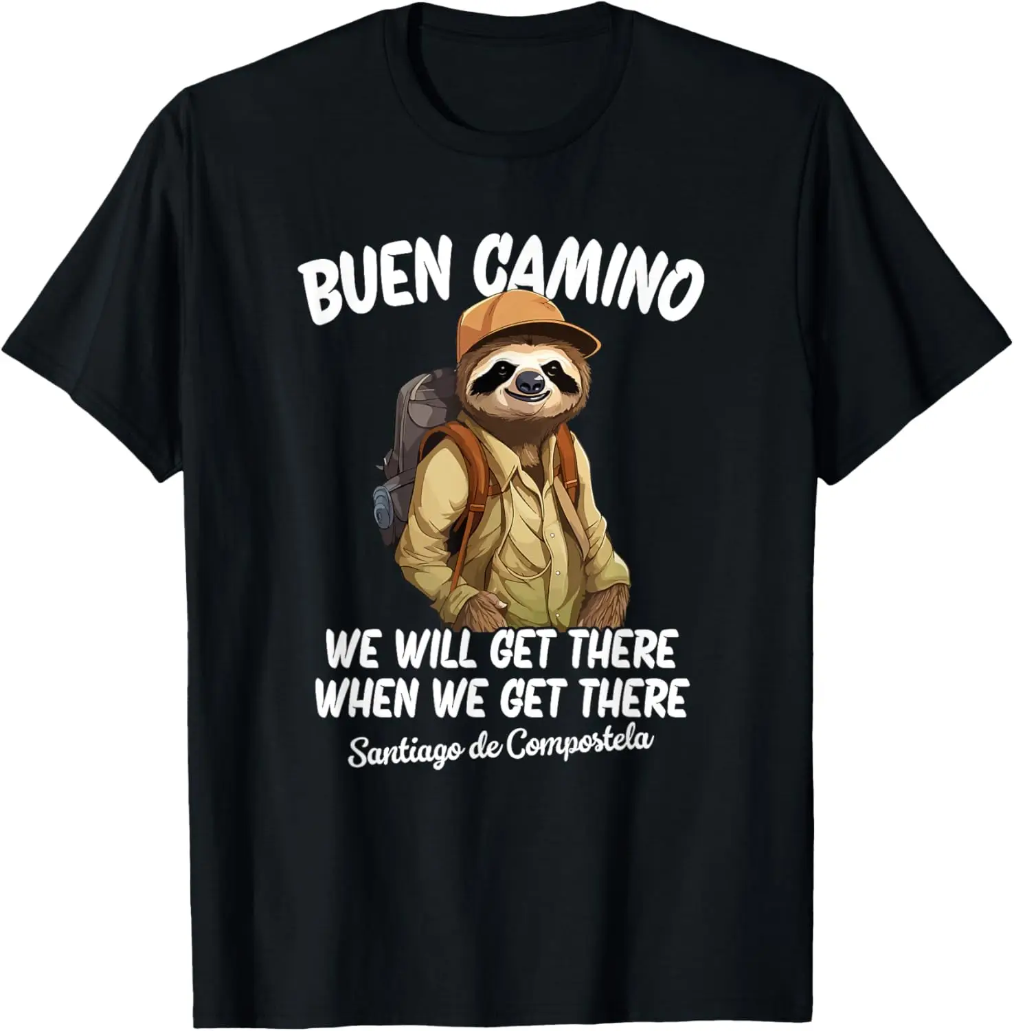 

Buen Camino Santiago De Compostela Men T-Shirt Short Sleeve Casual 100% Cotton T Shirt