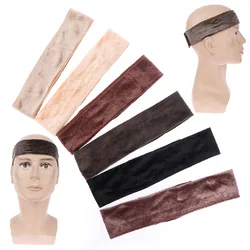 Velvet Wig Band For Fastern Wig Flexible Skin Wig Grip Band Coffee Comfort Headband Adjustable Hair Band