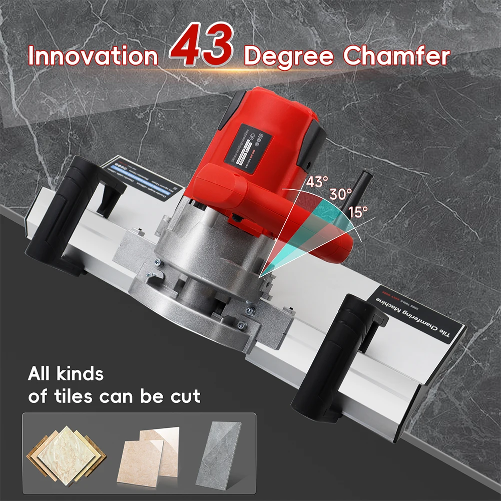 Electric 45 Degree Tile Chamfering Tool Professional Tile Bevel Cutter with Aluminum Base Plate Cutting Machine