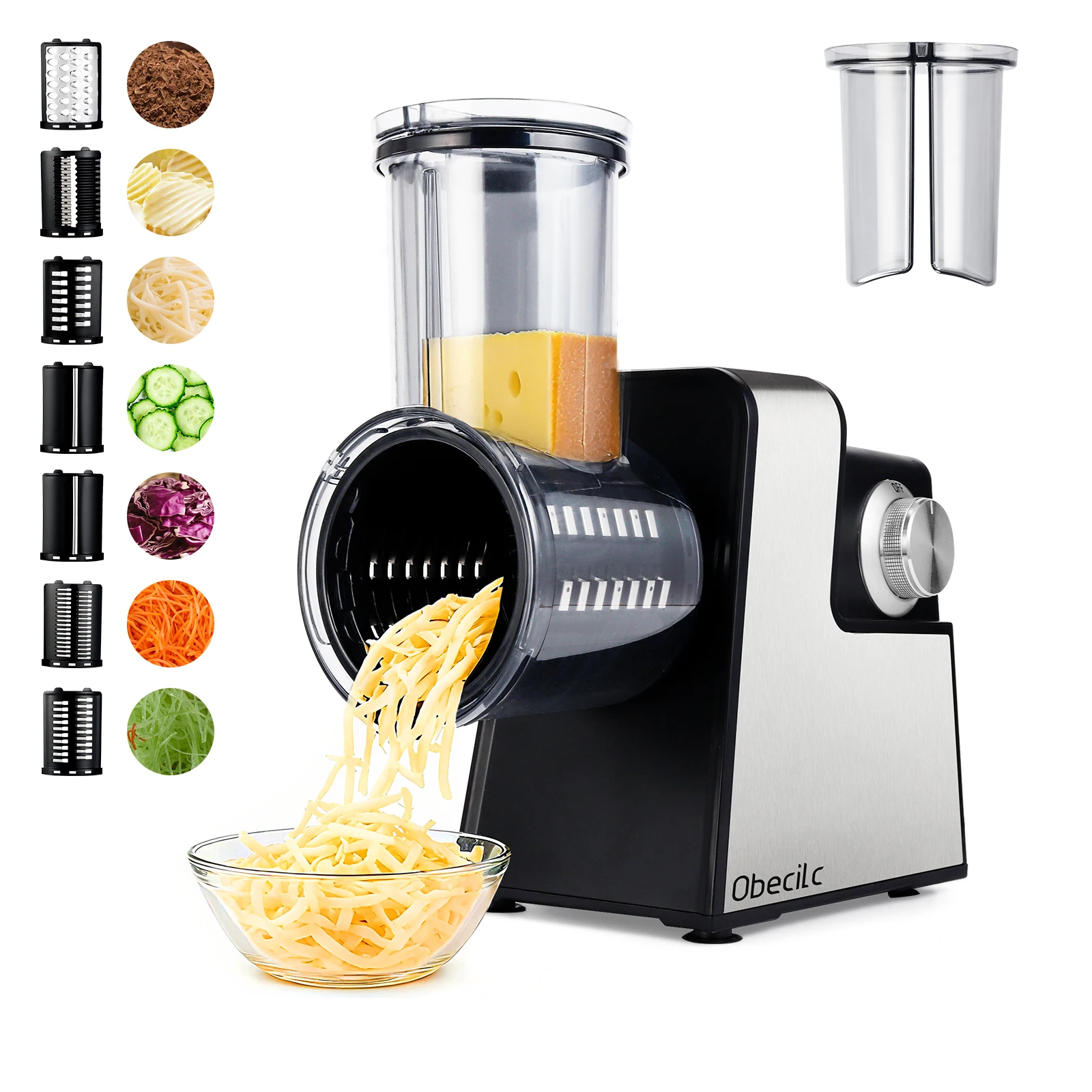 Cheese Grater Box - 300W Electric Cheese Grater for Block