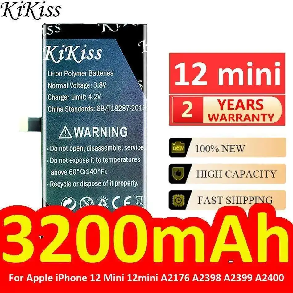 

Good Low-Temperature Performance Mobile Phone Battery For Apple Iphone 12 Mini 12Mini A2176 A2398 A2399 A2400 3200Mah