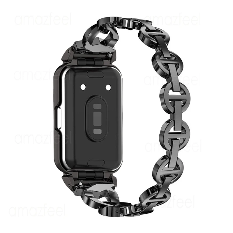 For Samsung Galaxy Fit 3 Metal Strap Case Protector for samsung galaxy fit 3 Diamond link Bracelet Galaxy Fit 3 Protective Cover