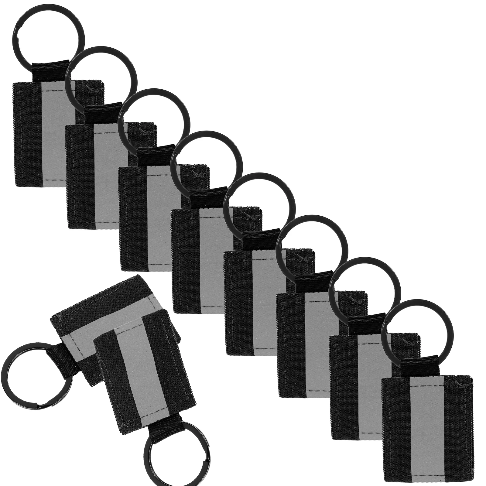 

10pcs Reflective Keychain Tags High Visibility Safety Gear Red Lightweight Pendants Backpack Accessories Night Sports