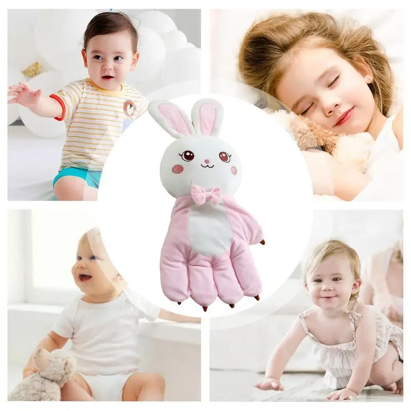 Toddler Calming Toys For Sleep Soft Toddler Sleeping Soother Doll Creative Cartoon Toddler Sleep Soother Soft Palm Shape Crib