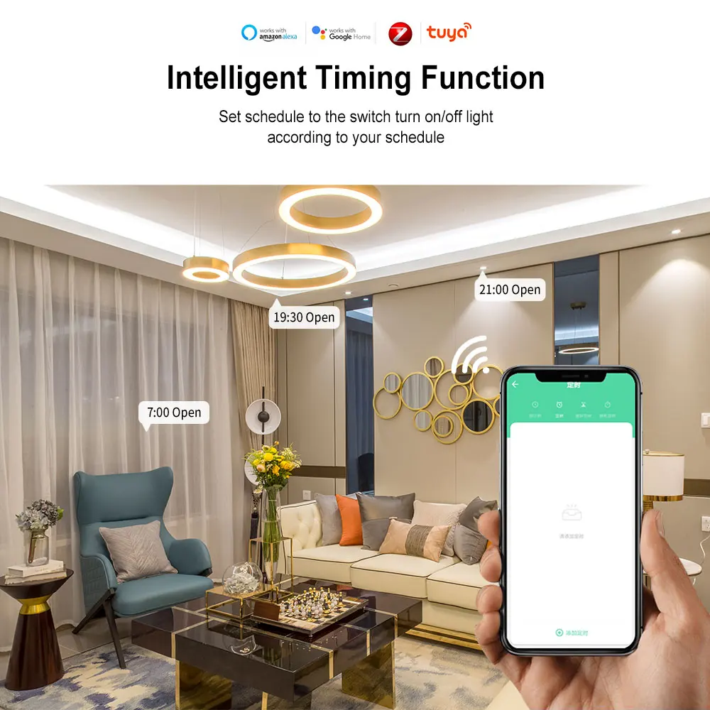 ZigBee Tuya Smart Circuit Breaker Switch Mouldle On/Off Controller Electrical 20A 30A 6000W Smartlife APP Remote Control Alexa