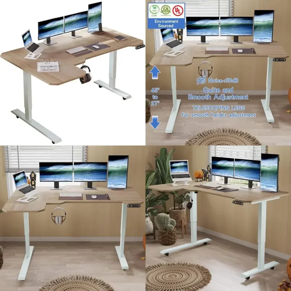 

Бестселлер! Горячие продажи! Эргономичный регулируемый электрический стол для работы стоя и сидя, 59 дюймов, для дома и офиса.