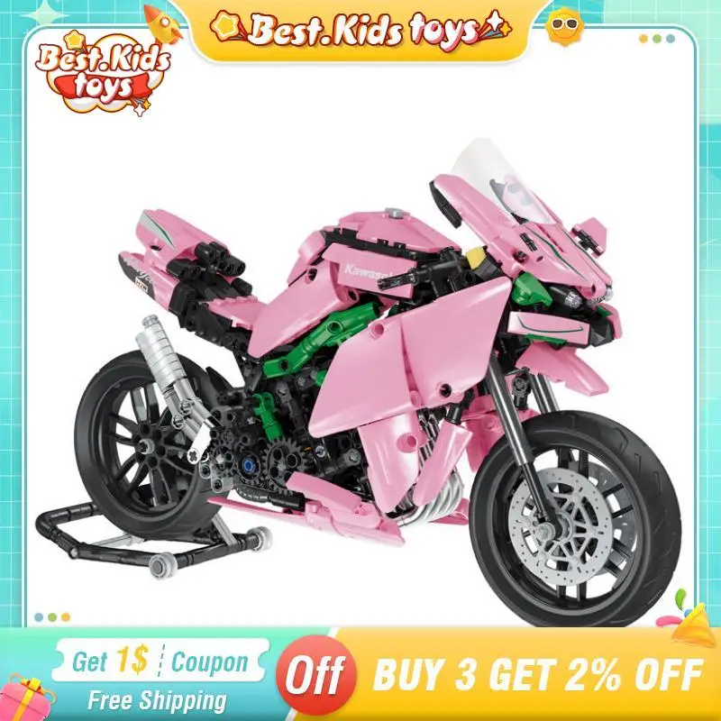 

Motorcycle Model Building Block City Off-Road Racing Model H2R Motorcycle DIY Assemble Bricks Toys Education Children's Day Gift