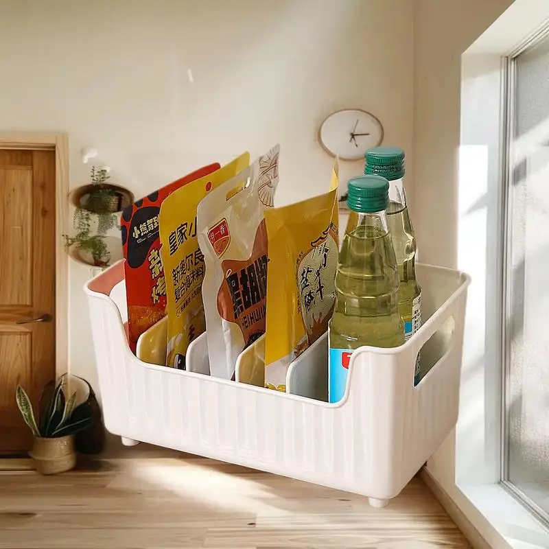 Simple Style Storage Basket Acrylic Living Room Utility Pellet Tray Kitchen Freezer Box Home Fruit Rack Shelf For Indoor Decor