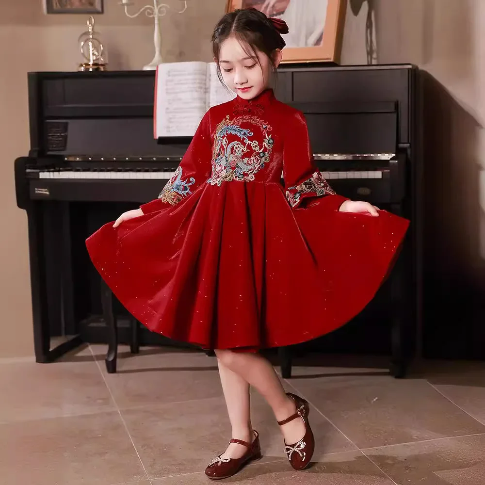 Children Clothes Girl Dress for Wedding Children's Dresses for Elegant Girls Dresses 2 to 8 Years Junina Party Dress Baby Kid