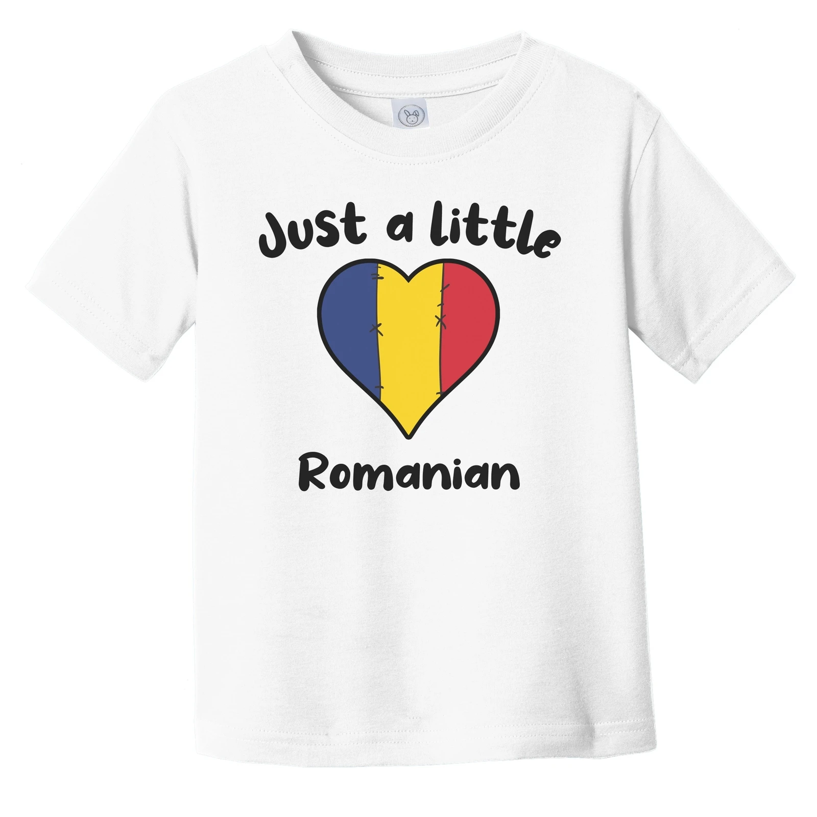 Just A Little Romanian Cute Romania Flag Heart Infant Toddler T-Shirt