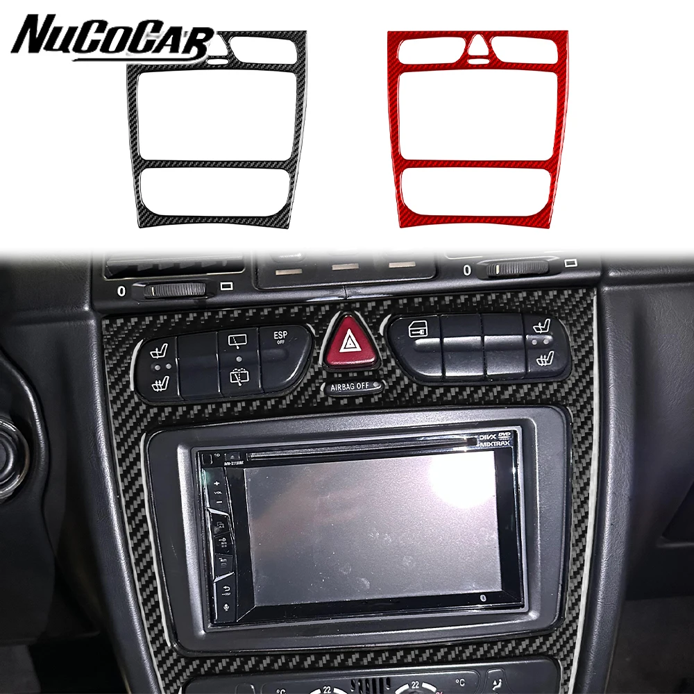 For Benz G-Class W463 G500 G55 2004-2008 Carbon Fiber Navigation display radio panel Car Interior Accessories Decorative Sticker