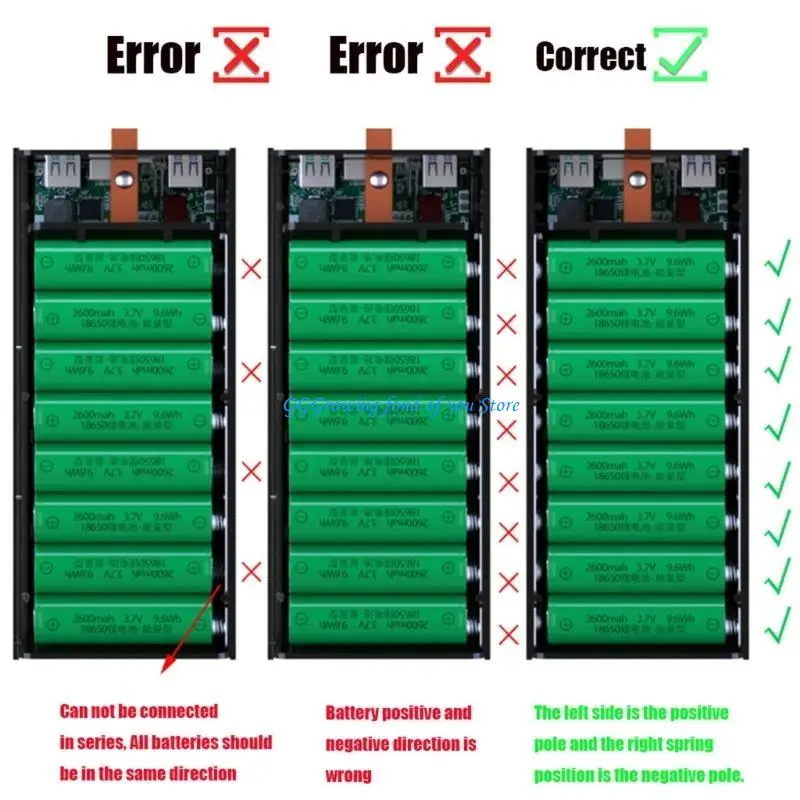 

H9EB, удобный для пользователя, аккумулятор с дисплеем 32x18650 DIY Внешний пакет
