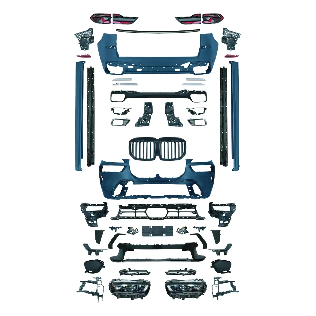 

Высококачественный комплект кузова автомобиля для X7 G07 2019-2022, обновление до MT/черного комплекта/2023+ MT Bodykit, передние и задние бамперы, комплект кузова