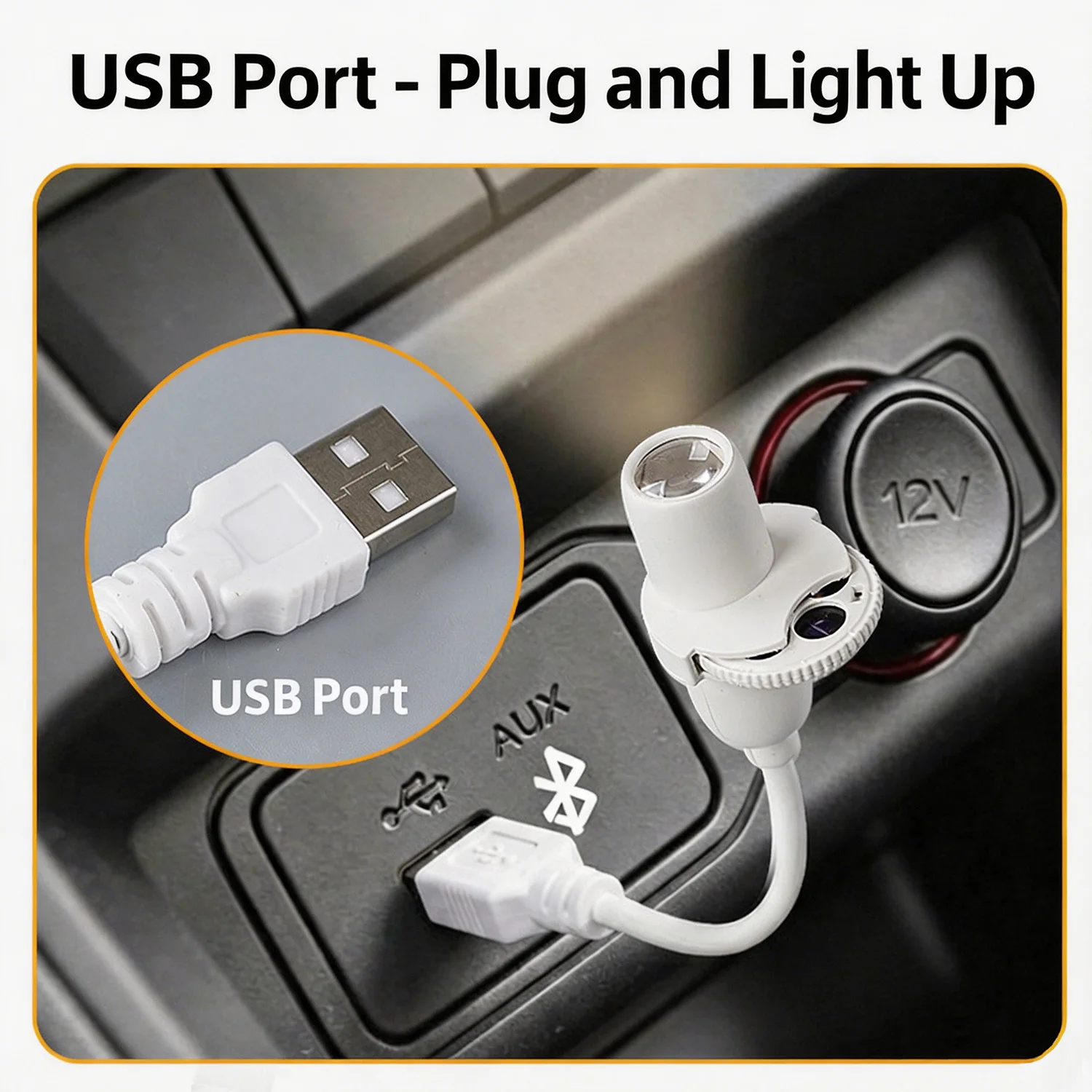 USB-Galaxie-Projektor-Licht 360 °   Einstellbare Ambiente-Sternenprojektionsleuchten Auto-Atmosphärenprojektionslampe Weltraum-Mondnachtlicht