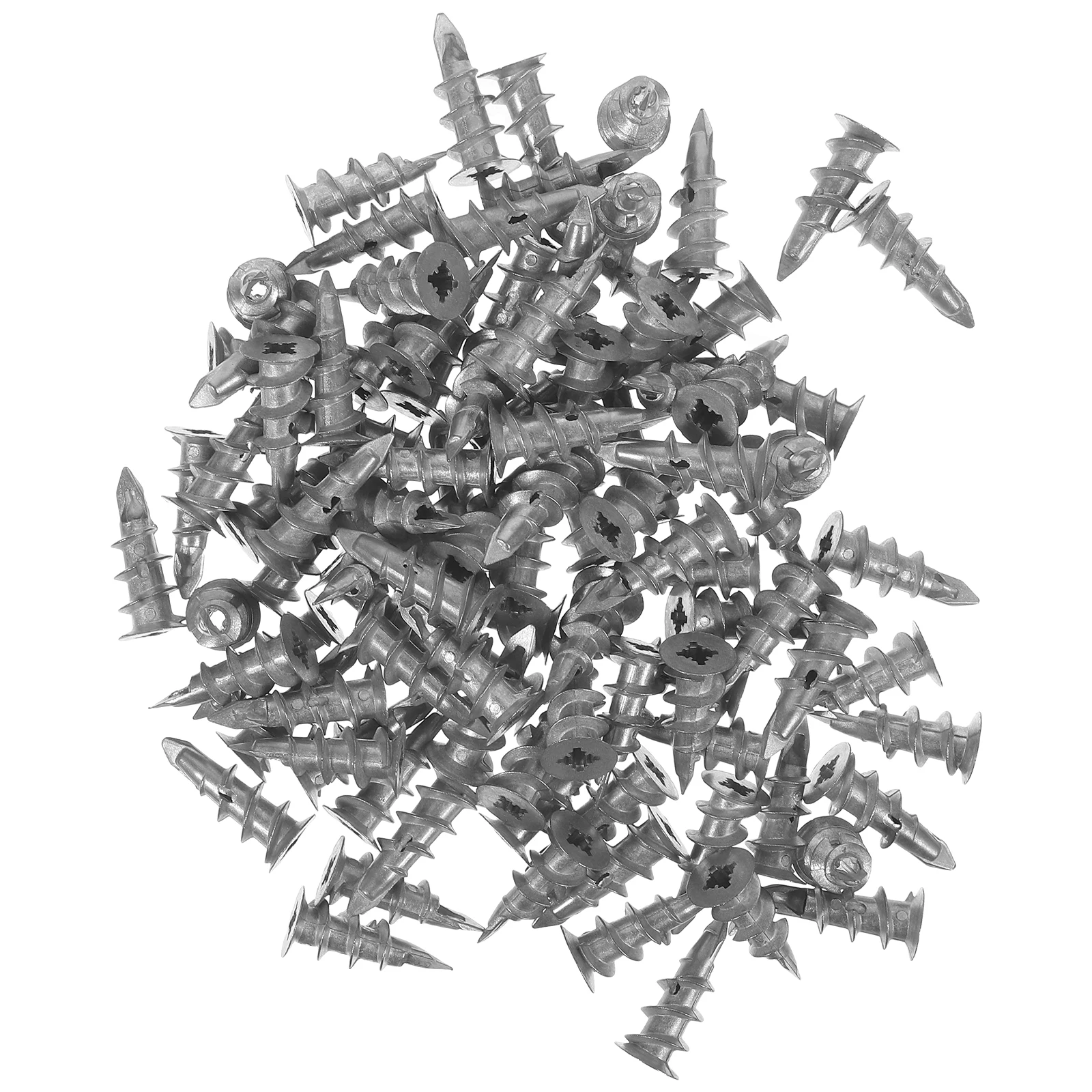 

100 Pcs Zinc Alloy Heavy Duty Drywall Anchors Self Drilling Wall Anchors for Furniture Shelves Artwork Hanging Painting Screws